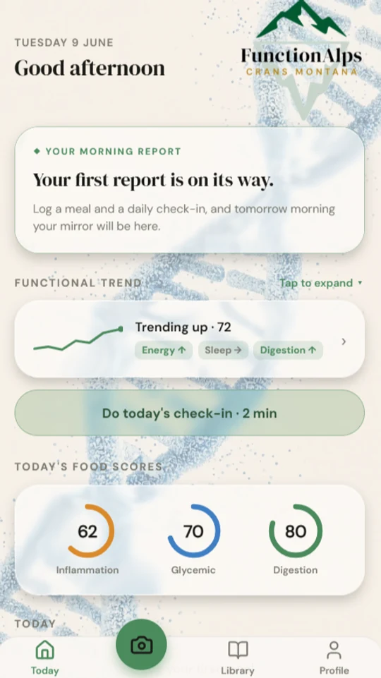 App: nutrition tracking screen